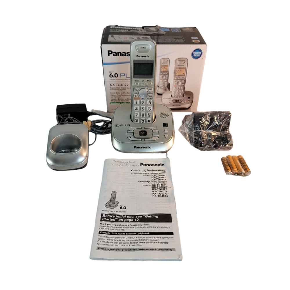 Panasonic 6.0 KX-TG4022 Expandable Digital Cordless Andwering System